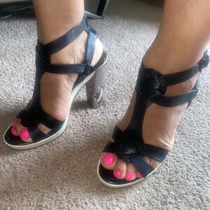 Cole Haan Black Strappy Heels